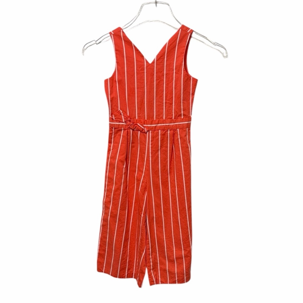 Janie and Jack Coral Striped Jumpsuit Size 5